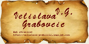 Velislava Grabovčić vizit kartica